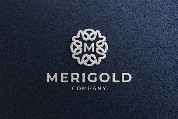 Download Premium PSD | Close up on 3d embossed logo mockup