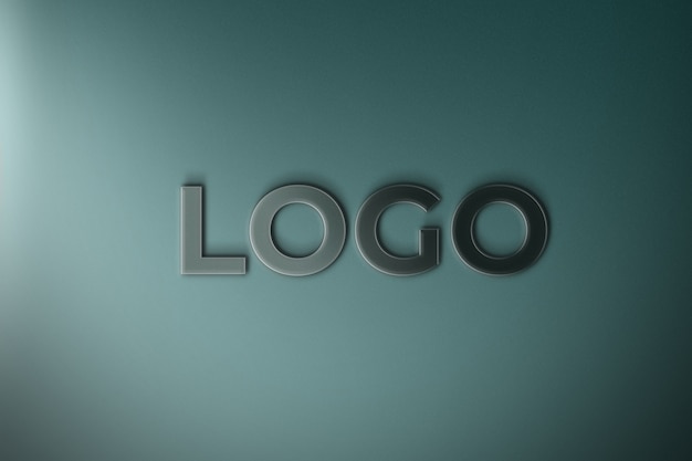 Download Premium PSD | Close up on 3d logo mockup isolated