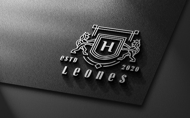 Download Premium PSD | Close up of 3d logo mockup on paper