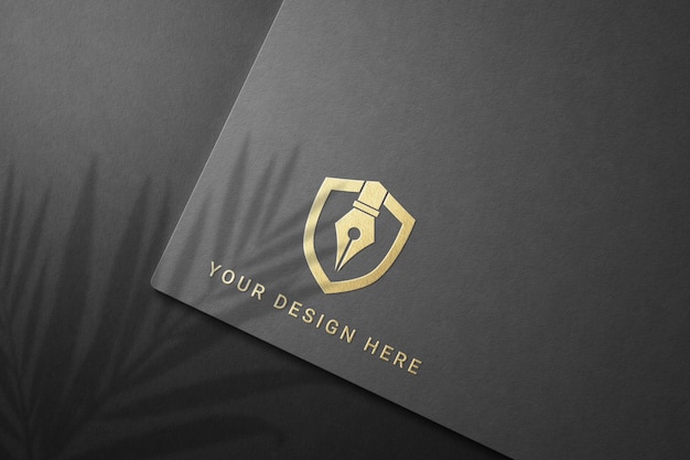 Download Premium PSD | Close up on business logo mockup design