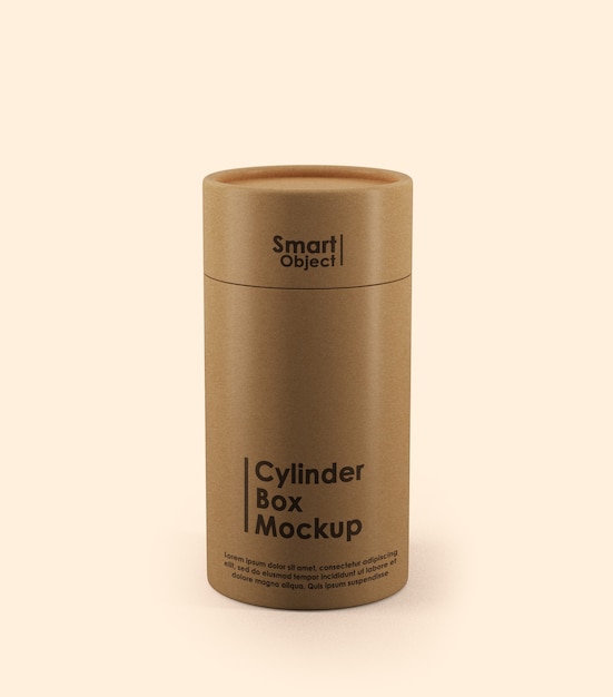 Download Premium PSD | Close up on cylinder box mockup isolated