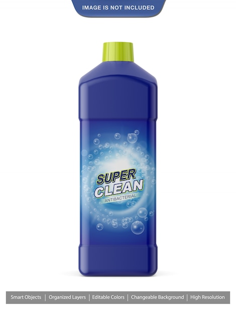 Download Premium Psd Close Up On Detergent Bottle Mockup