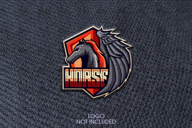 Download Premium PSD | Close up on embroidery logo mockup on cloth