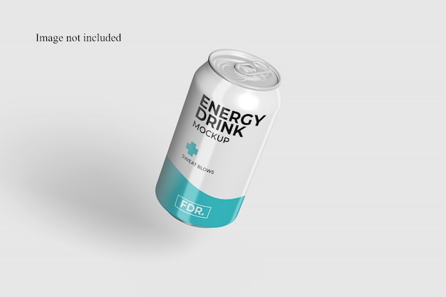 Download Premium PSD | Close up on floating soda can mockup