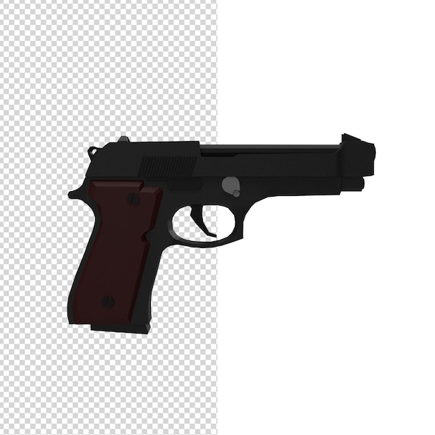 Premium PSD | Close up on gun isolated premium psd