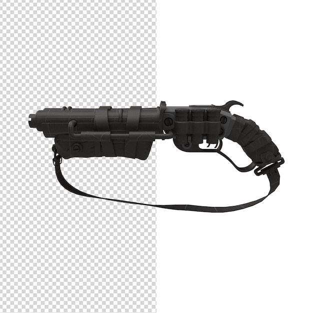 Premium PSD | Close up on gun isolated premium psd