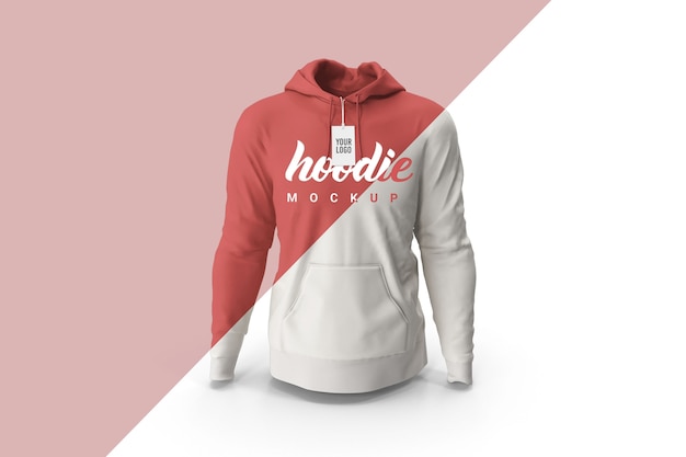 Premium PSD | Close up on hoodie mockup front view isolate