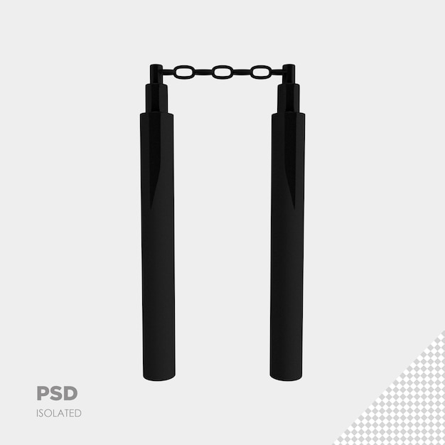 Premium PSD | Close up on karate stick isolated rendering