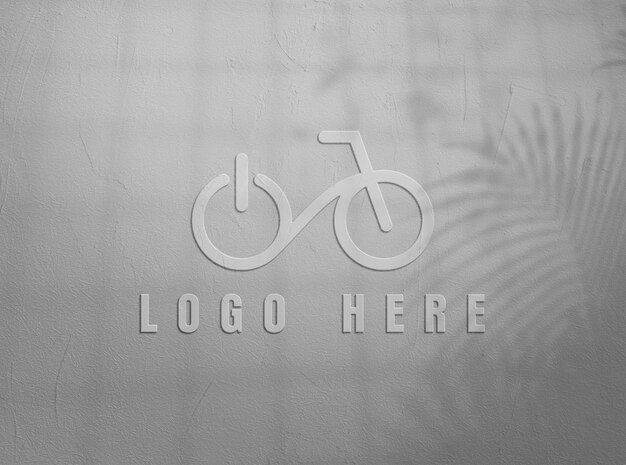 Download Premium PSD | Close up on logo mockup design in wall