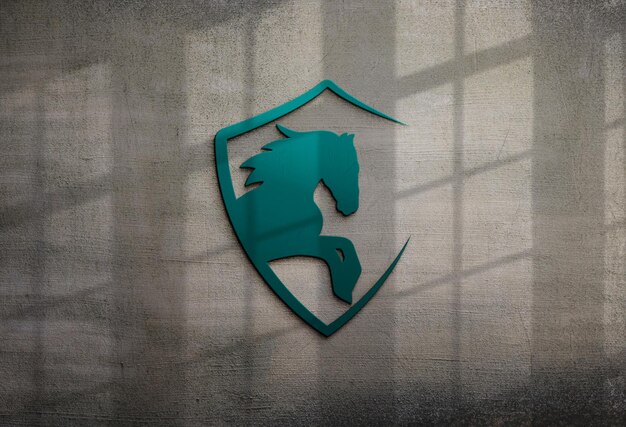 Download Premium PSD | Close up on logo mockup design on wall