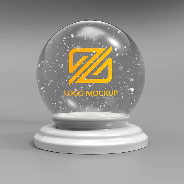 Premium Psd Close Up On Logo Mockup Snowball