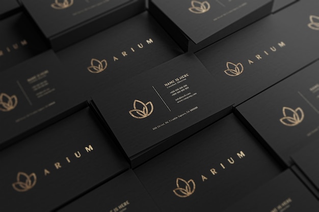 Download Premium PSD | Close up on luxury business card mockup