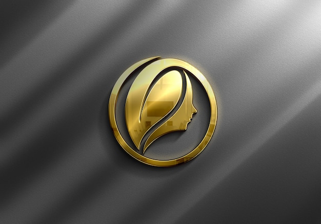 Premium Psd Close Up On Luxury Gold Logo Mockup