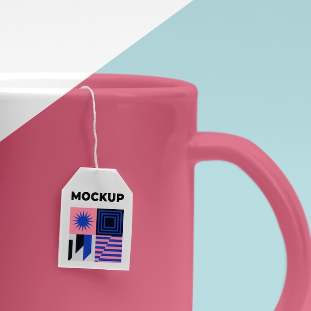 Download Free PSD | Close up mockup cup of tea