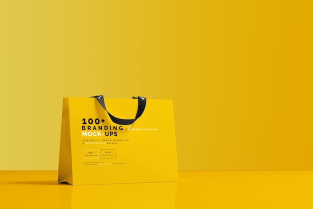 Download Premium PSD | Close up on packaging of shopping bag mockup