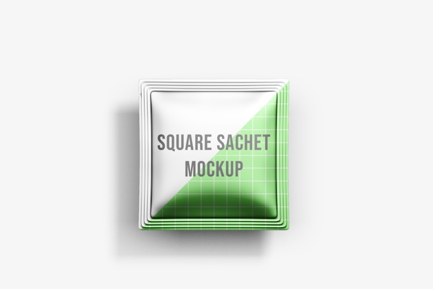 Download Premium Psd Close Up On Realistic Square Sachet Mockup