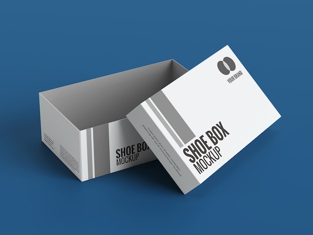 Download Premium PSD | Close up on shoe box mockup design