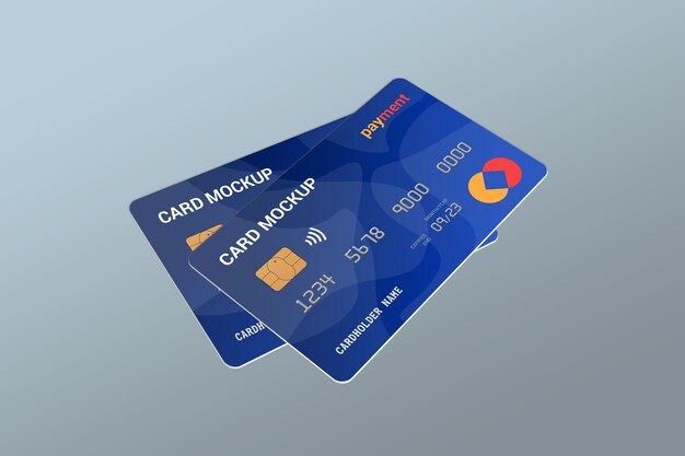 Premium PSD | Close up on smart card mockup design isolated