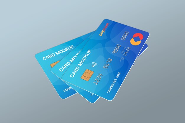 Premium PSD | Close up on smart card mockup design isolated