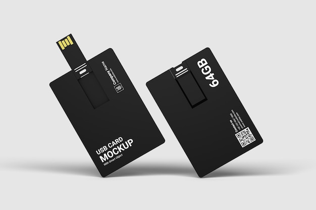 Download Premium PSD | Close up on usb card mockup isolated