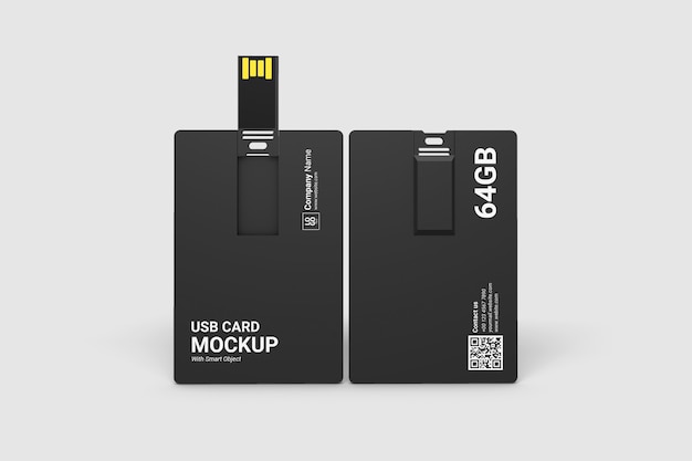 Download Premium PSD | Close up on usb card mockup