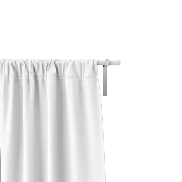 Free PSD | Closeup of white curtain mockup