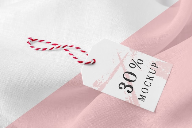 Download Free PSD | Clothing mock-up tag on soft fabric