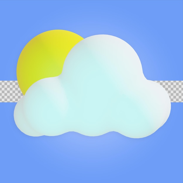 Premium PSD | Cloud weather 3d illustration