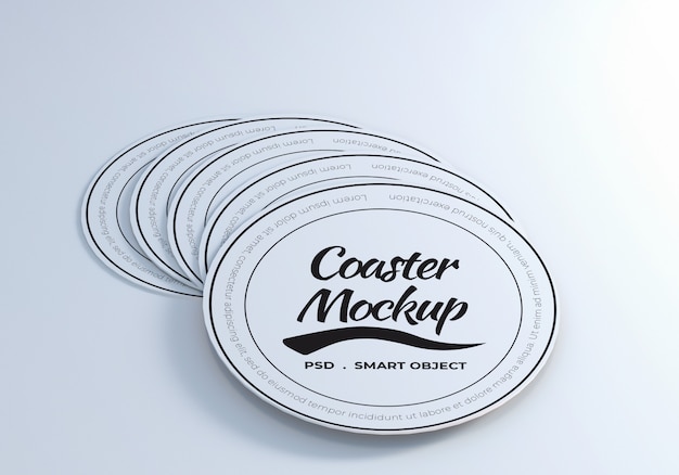 Coaster mockup design template | Premium PSD File