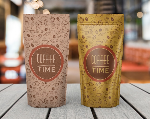 Coffee bags mockup PSD file | Free Download