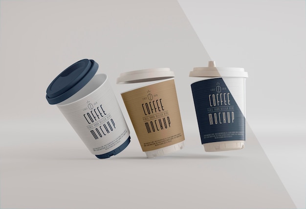 Download Free Psd Coffee Branding With Cups Mockup