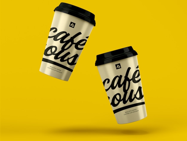 Coffee cup mockup. takeaway coffee container | Premium PSD File