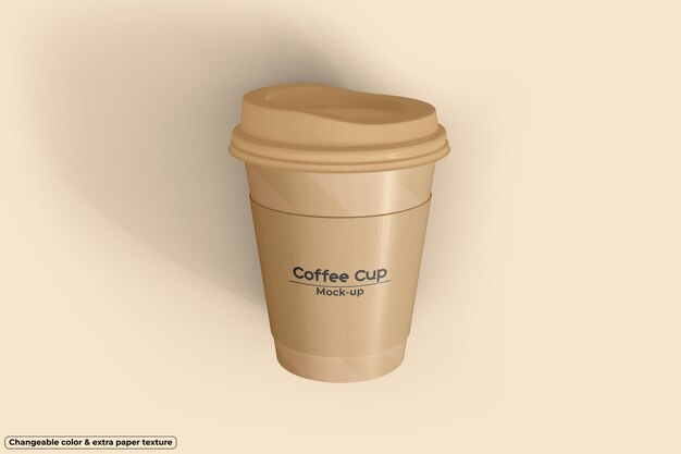 Premium PSD | Coffee cup with holder mockup