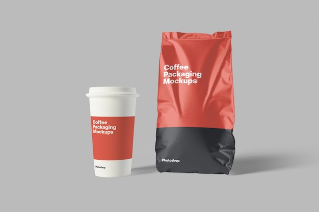 Download Premium PSD | Coffee packaging mockup