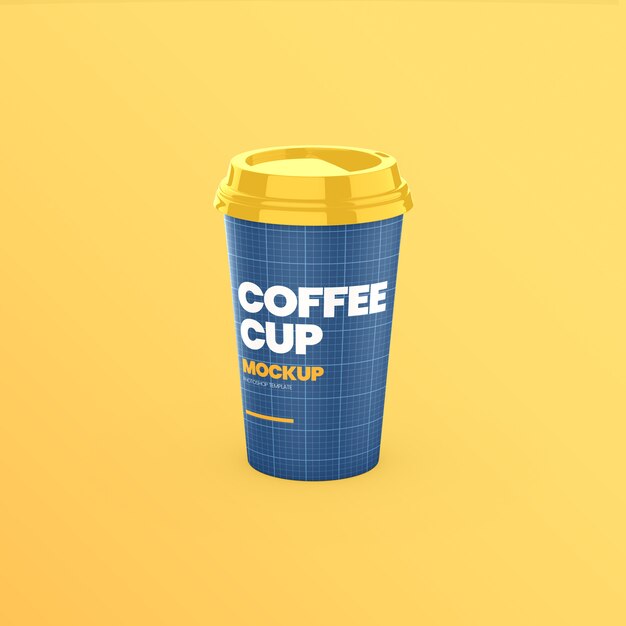 Download Coffee paper cup front view mockup PSD file | Premium Download