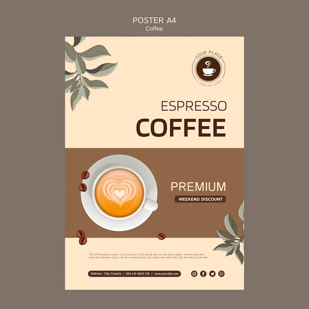 Free Psd Coffee Poster Template