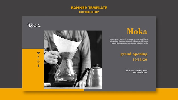 Download Free Coffee Shop Banner Template Theme Free Psd File Use our free logo maker to create a logo and build your brand. Put your logo on business cards, promotional products, or your website for brand visibility.