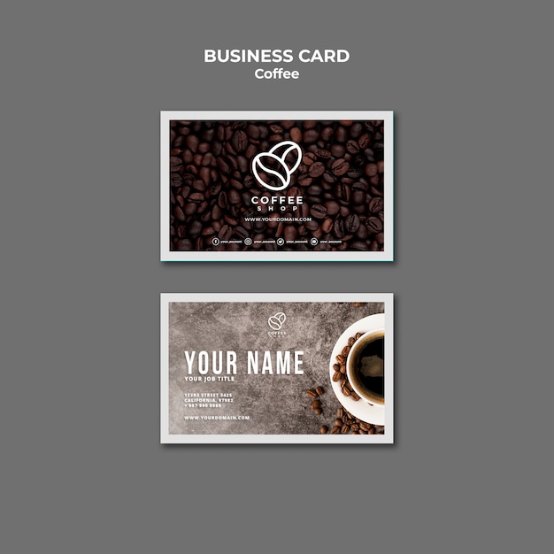 Coffee Shop Business Card Psd Psd Zone - vrogue.co