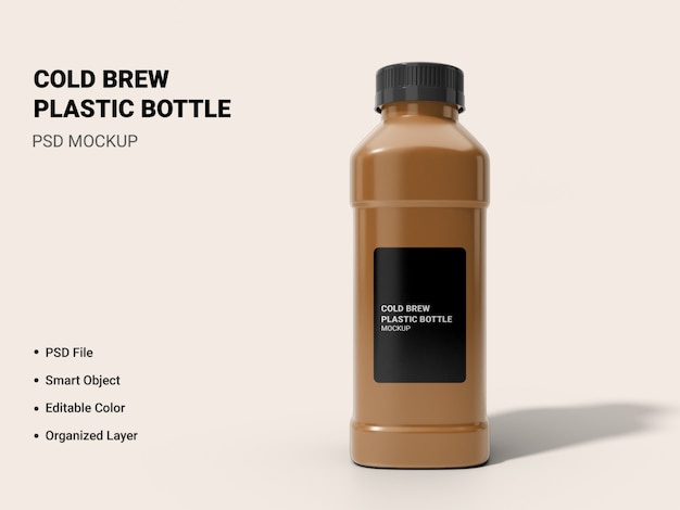 Download Premium PSD | Cold brew bottle mockup isolated