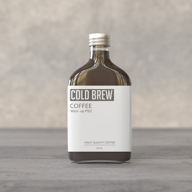 Download Premium PSD | Cold brew coffee bottle mockup