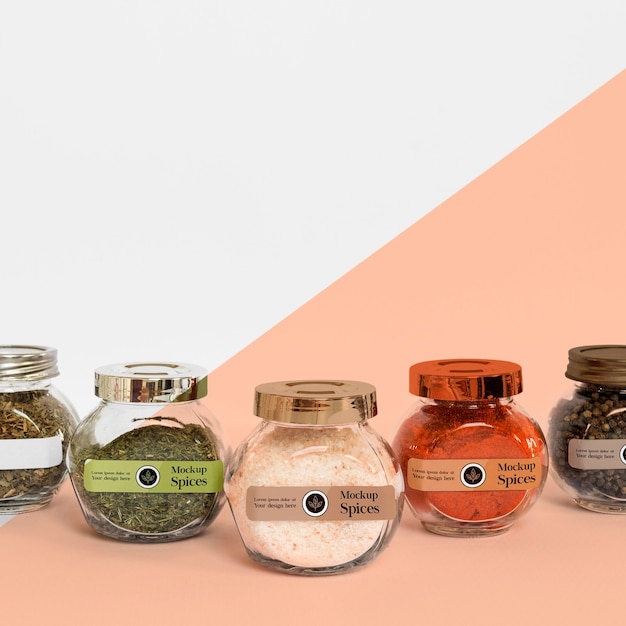 Download Free Psd Collection Of Labeling Jars With Spices
