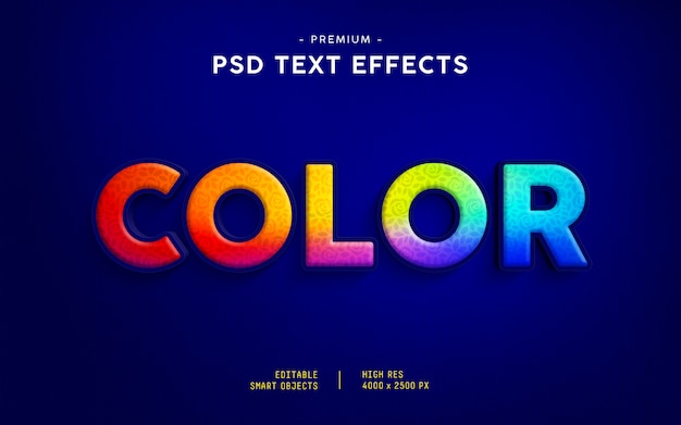 Color text effect | Premium PSD File