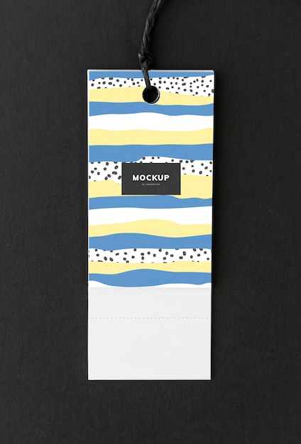 Colorful bookmark tag mockup design | Free PSD File