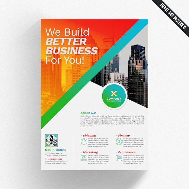 Download Colorful business brochure mockup PSD file | Premium Download