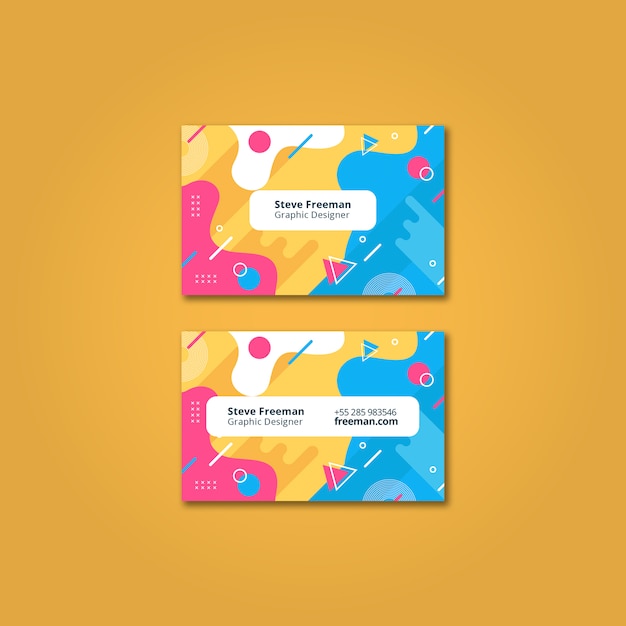 Download Colorful business card mockup | Free PSD File