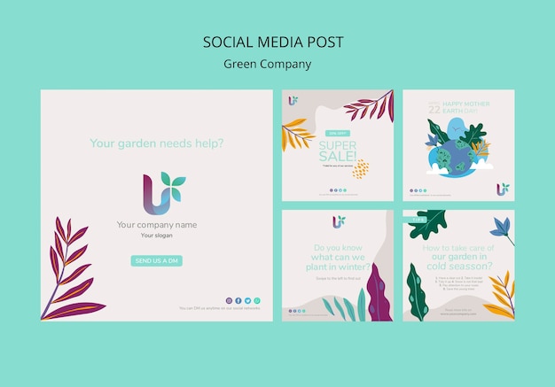 Download Colorful business social media post concept mock-up PSD file | Free Download