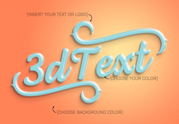 Download Free Colorful Glossy 3d Text Effect Mockup Premium Psd File Use our free logo maker to create a logo and build your brand. Put your logo on business cards, promotional products, or your website for brand visibility.