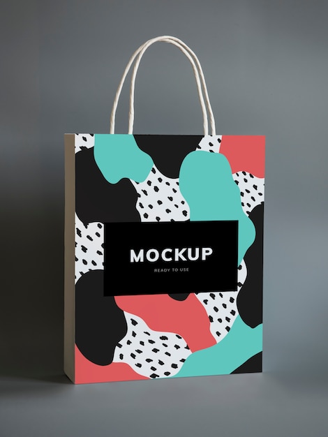 Download Free PSD | Colorful shopping paper bag mockup