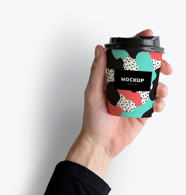 Download Free PSD | Colorful takeaway coffee cup mockup design