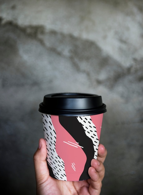 Download Colorful takeaway coffee cup mockup design | Free PSD File